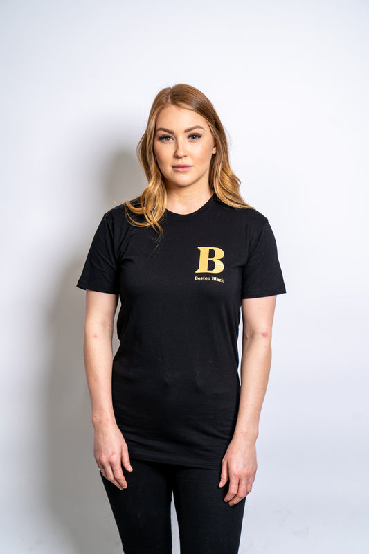 Boston Black Branded T Shirt