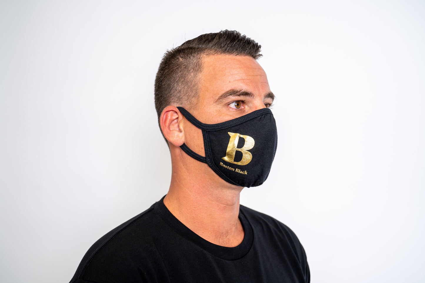Boston Black Branded Mask